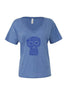 Sugar Skull Slouchy V-Neck Tee