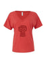 Sugar Skull Slouchy V-Neck Tee